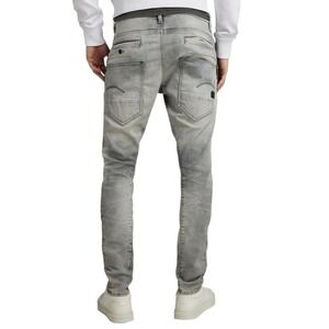 G-Star Raw Mens Size 38x32 D-Staq 3D Slim Sun Faded Moon Grey Denim Grunge Jeans